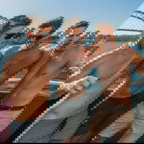 guys on a boat sydney harbour